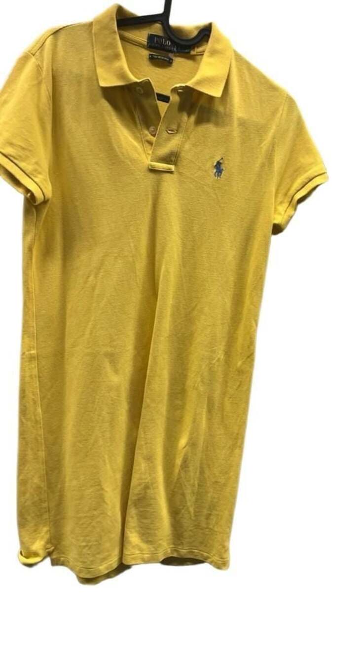 Polo Ralph Lauren The Mesh Mini Yellow Polo Dress